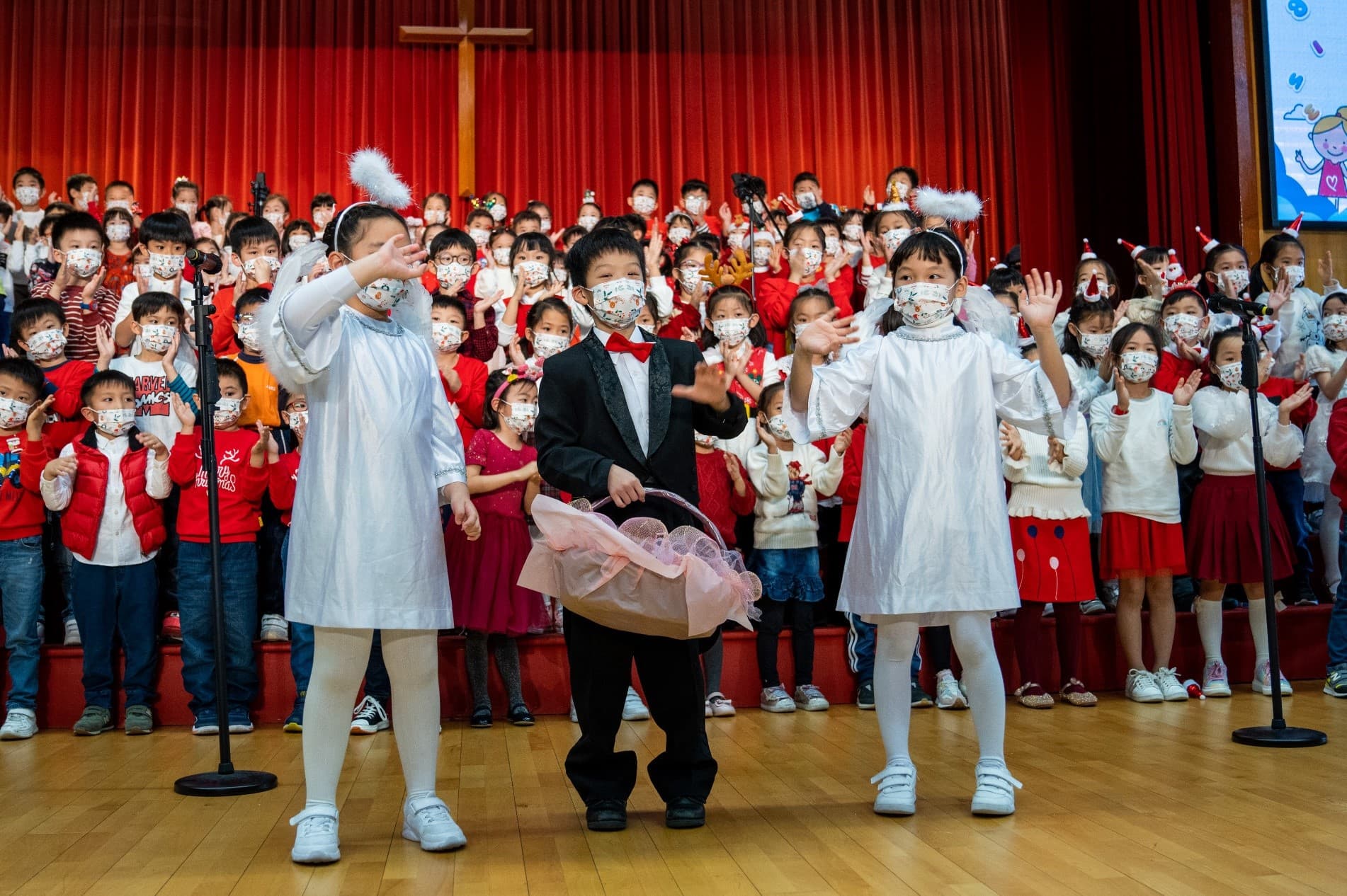 馬鞍山靈糧小學 每年的聖誕音樂佈道會是一年級同學踏上舞台表演的難忘經歷。