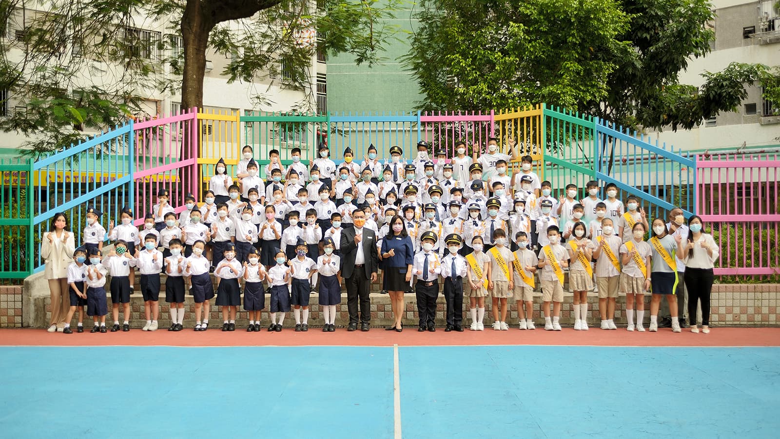 香港路德會增城兆霖學校 基督少年軍及升旗隊等制服團隊成員參與學校「制服日」活動。